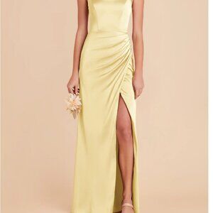 Birdy Grey Andie Anderson Anne Matte Satin Dress - Lemon Sorbet